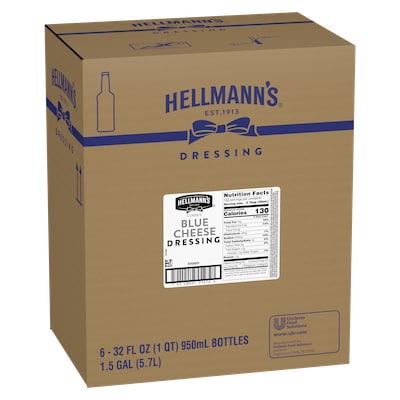Hellmann's® Classics Blue Cheese Salad Dressing 6 x 32 oz - To your best salads with Hellmann's® Classics Blue Cheese Salad Dressing (6 x 32 oz) that looks, performs and tastes like you made it yourself.